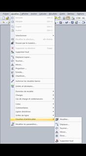 Opérations possibles sur les couches d'arrière-plan