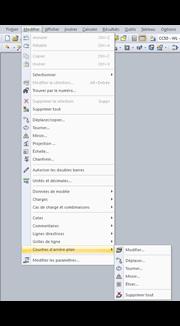 Opérations possibles sur les couches d'arrière-plan