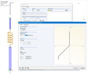 Modèle avec le type de barre Ressort
