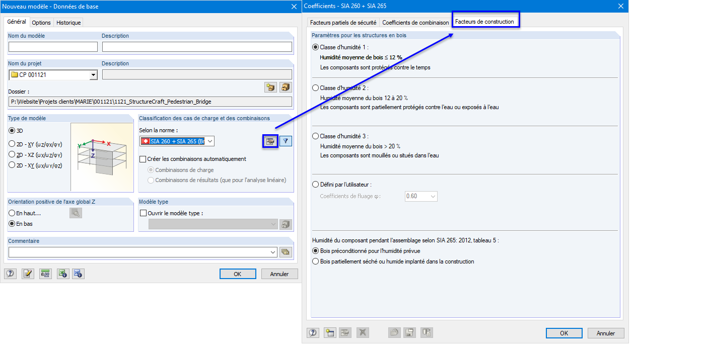 Auswahl des Kriechbeiwertes