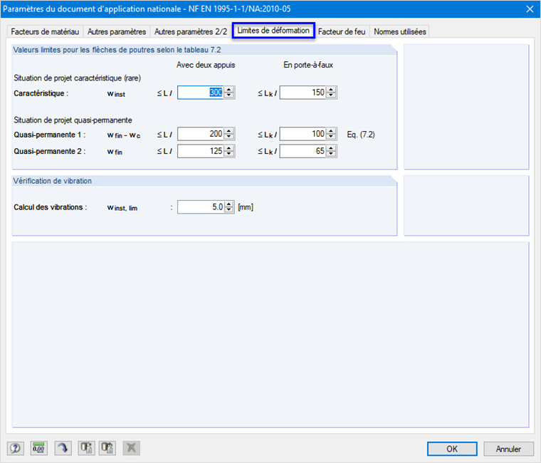 Grenzwerte für die Verformungsberechnung