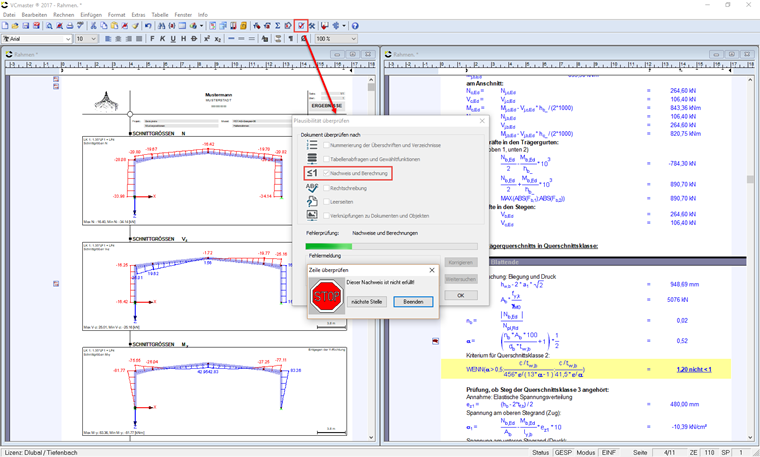 Vérification du document