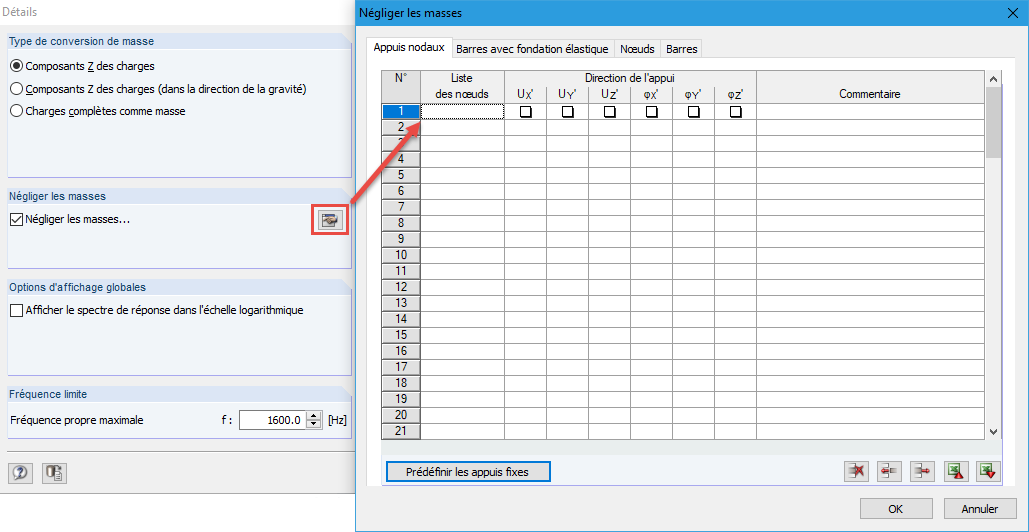 Section « Détails » dans DYNAM Pro