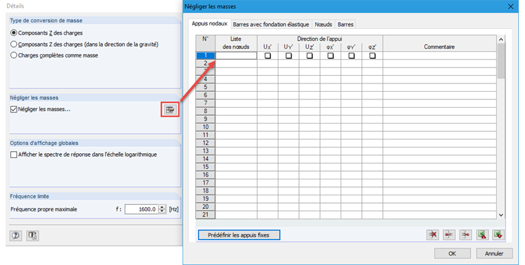 Section « Détails » dans DYNAM Pro