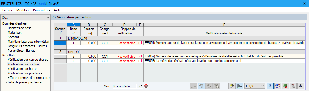 Résultat d’une tentative manquée d’analyse