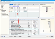 Sortie de résultat pour la vérification du joint de cisaillement