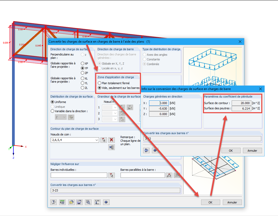 Dimensions du portique