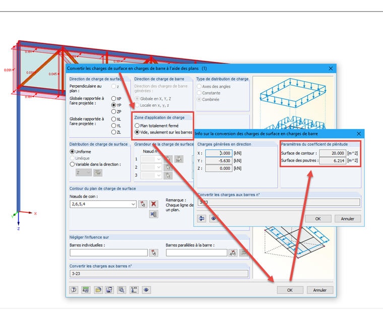Dimensions du portique