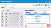 Bouton [Modifier les paramètres] de l'éditeur de formules