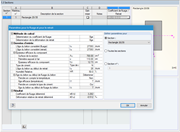 Fenêtre « 1.3 Sections » avec les paramètres pour le fluage et le retrait