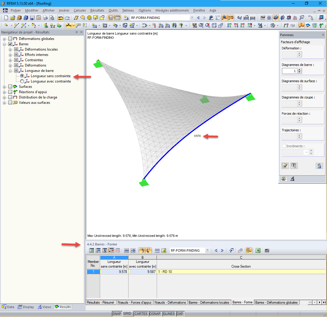 Sortie de la longueur de câble