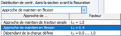 Sélection pour la distribution des contraintes, coefficient kc
