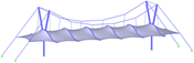 Membrane tendue par arcs