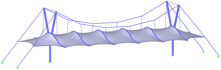 Membrane tendue par arcs