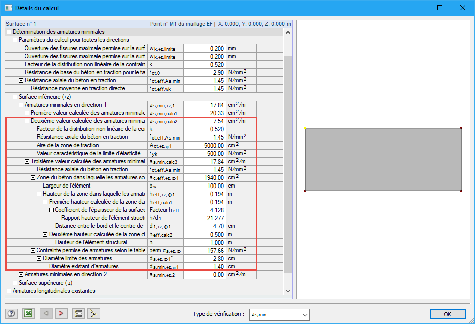 Zweiter und dritter Rechenwert der Mindestbewehrung