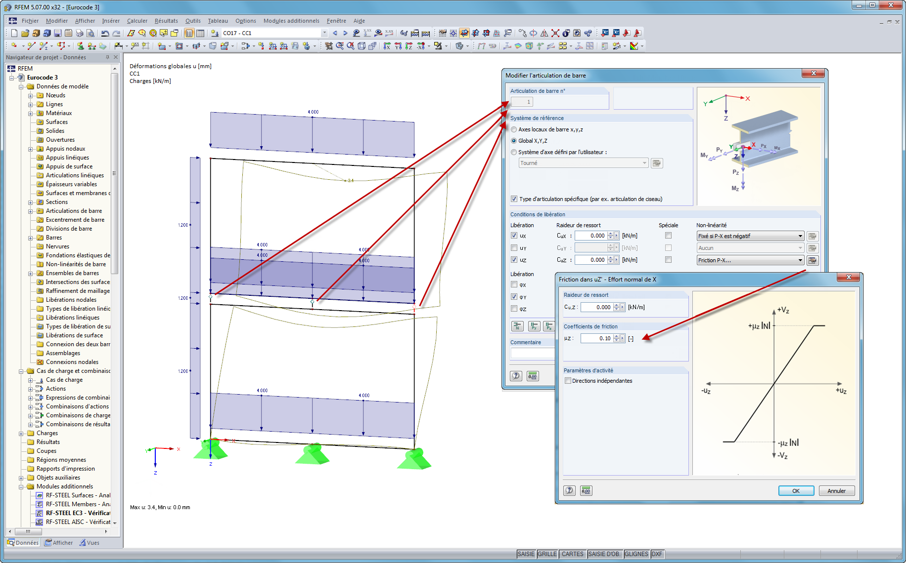 Articulations de friction