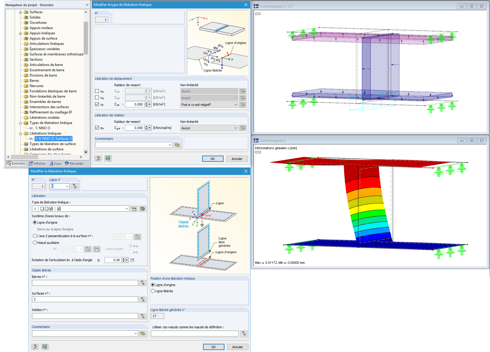 Libérations linéiques