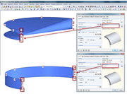 Nœuds de coin des surfaces quadrangulaires