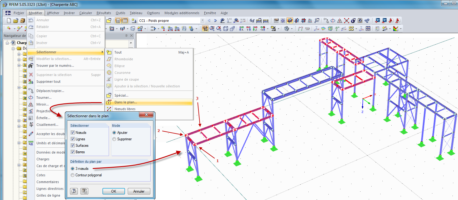 Dlubal-rfem5-rstab8-selection-dans-le-plan