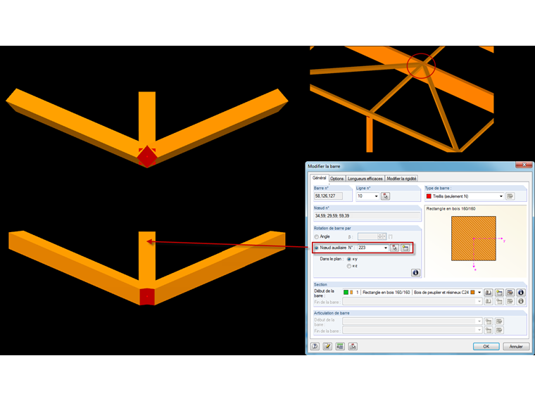Barres non-alignées