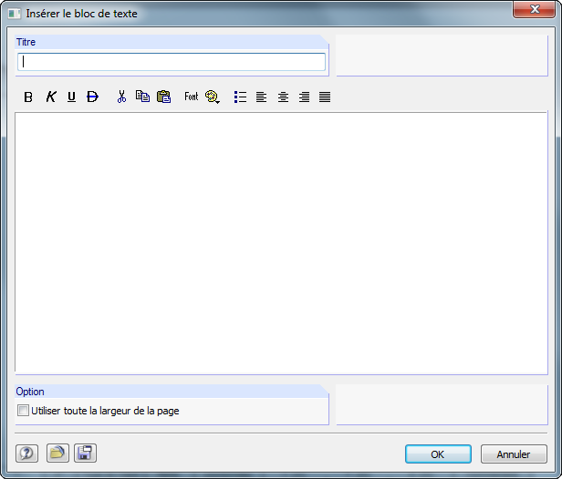Insérer le bloc de texte