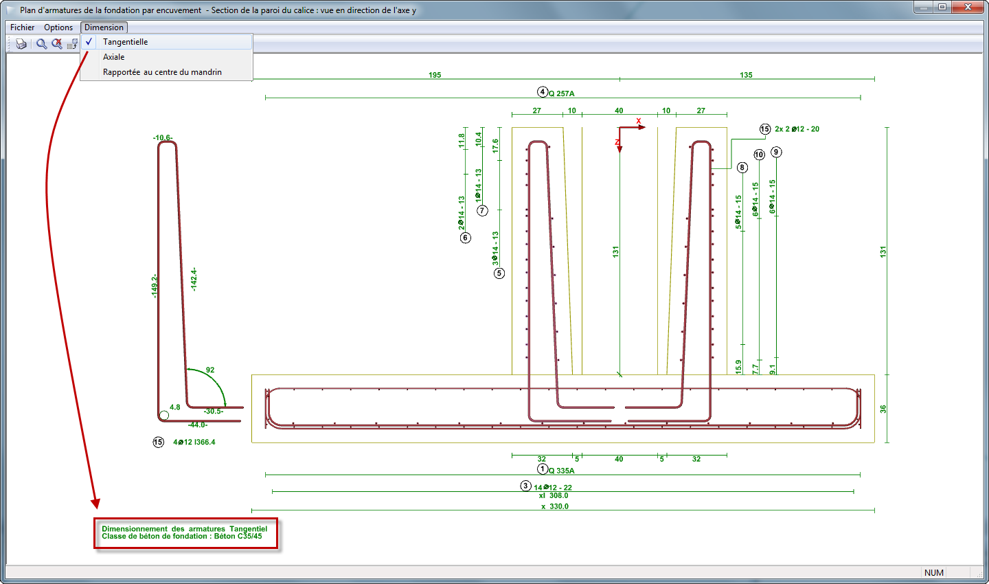 Ajustement des plans d’armatures dans RF-/FOUNDATION Pro