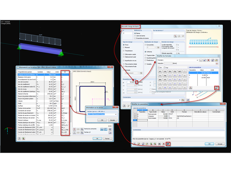 Modifier la charge de barre