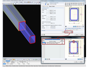 Section hybride dans SHAPE-THIN