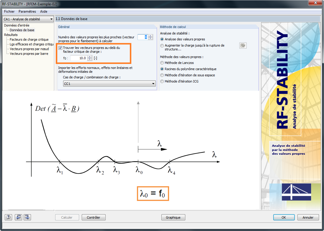 Eigenformen ab kritischem Laststeigerungsfaktor finden