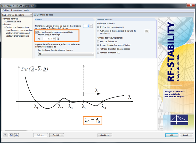 Eigenformen ab kritischem Laststeigerungsfaktor finden