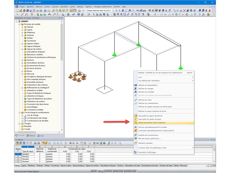 Activation de la fonction « Glisser-déplacer »