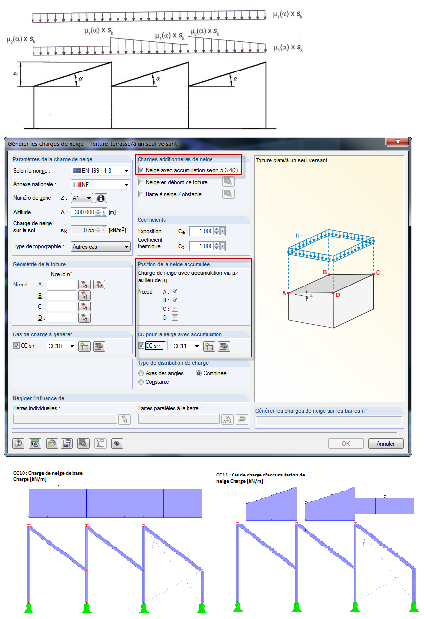 Charge de neige sans accumulation de neige