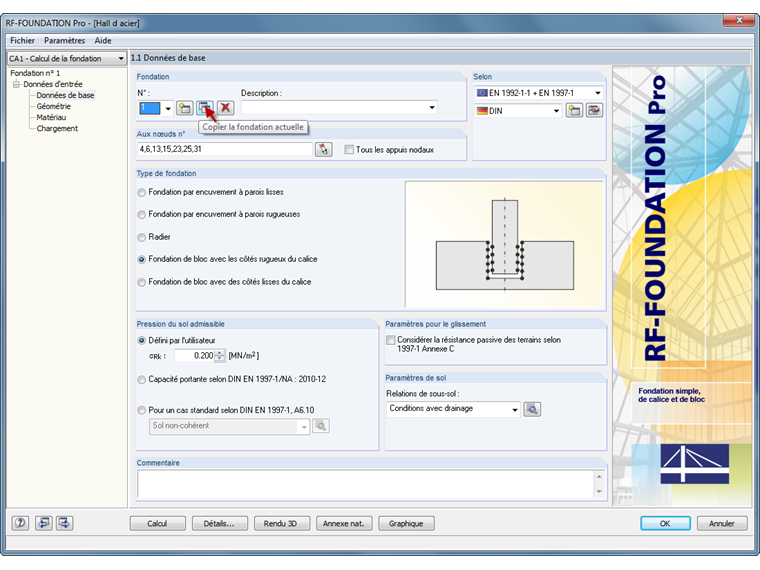 Fonction de copie dans RF-/FOUNDATION Pro