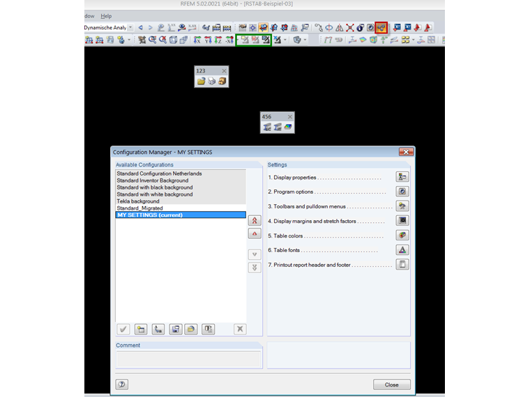 Enregistrer la configuration