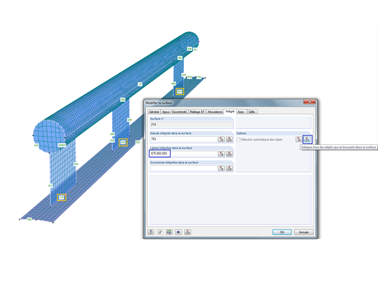 Intégration automatique d'objets à des surfaces quadrangulaires