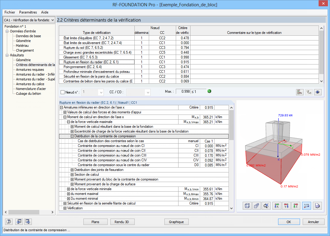 Affichage graphique amélioré des détails de calcul