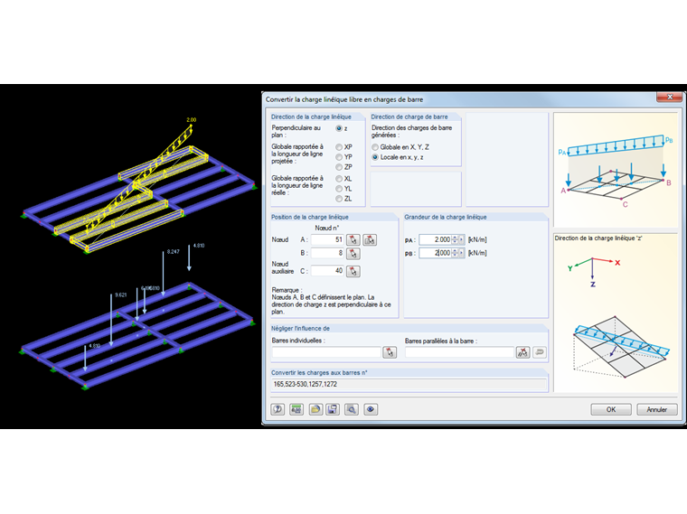 Charge de barre par charge linéique