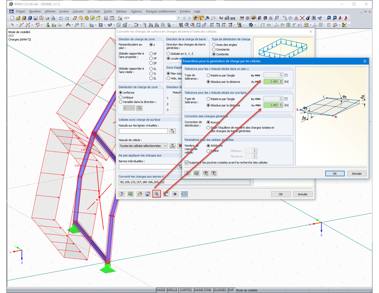 Paramètres pour la génération de charge par les cellules