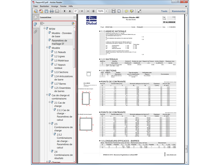 Export au format PDF du rapport d'impression