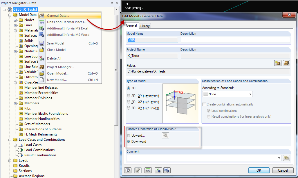 Modification ultérieure du système de coordonnées global