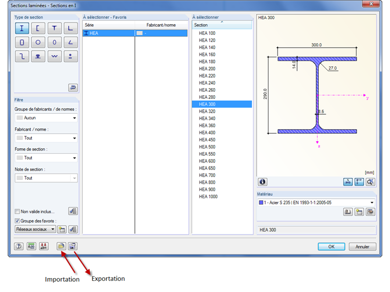 Modifier le groupe de favoris actuel