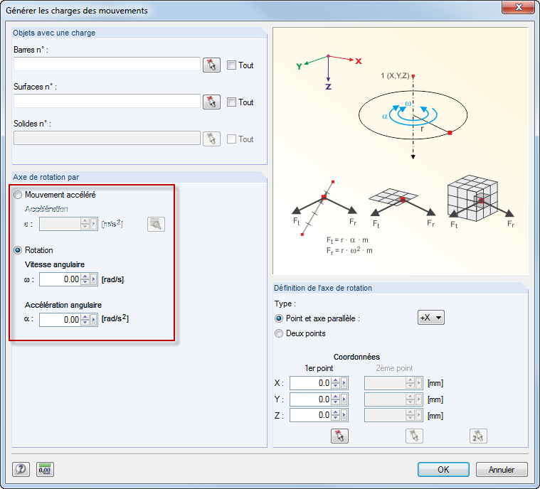 Générer des charges à partir de mouvements