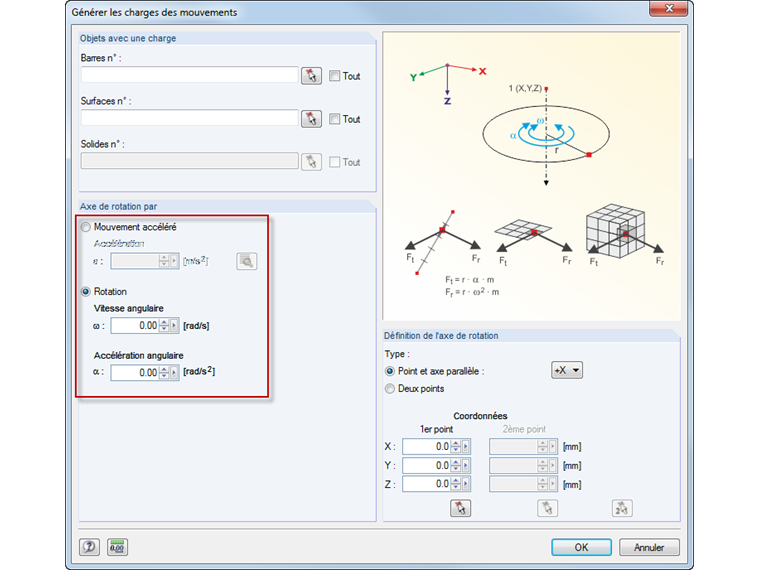 Générer des charges à partir de mouvements