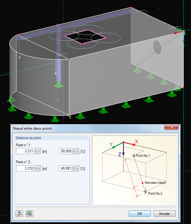 Nœud entre deux points