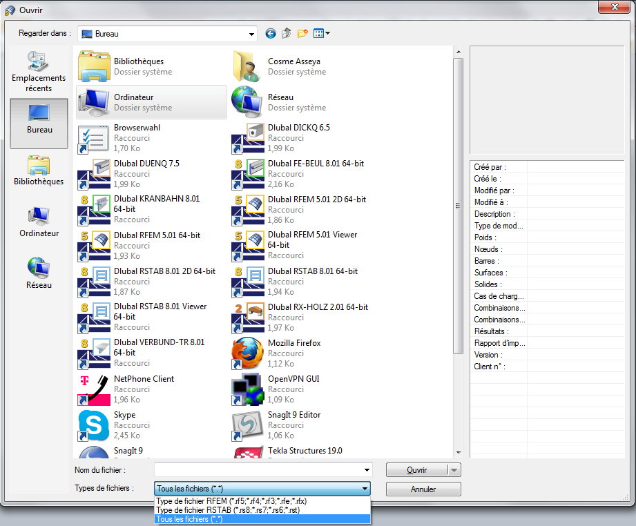 Ouvrir un modèle de RX-TIMBER dans RFEM 5 ou RSTAB 8