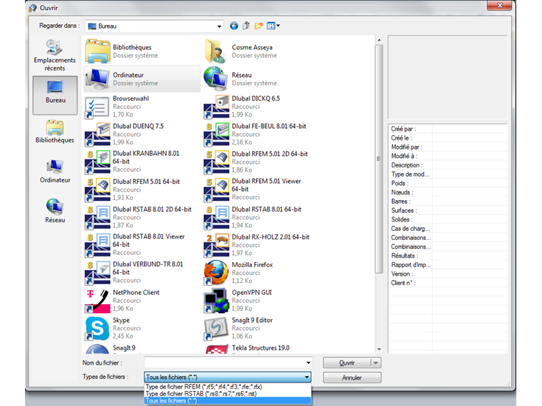 Ouvrir un modèle de RX-TIMBER dans RFEM 5 ou RSTAB 8