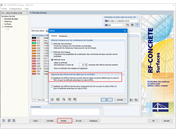 Vérification avec les efforts internes moyens dans la région moyenne