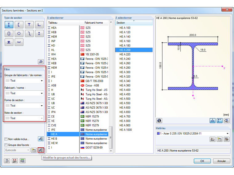 Favoritengruppe in der Querschnittsbibliothek anlegen
