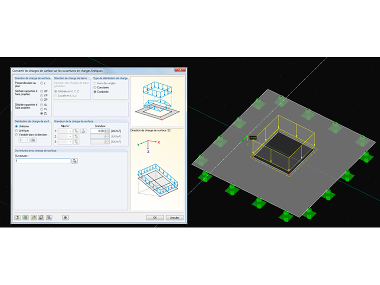 Générer des charges de surfaces sur les ouvertures dans RFEM 5