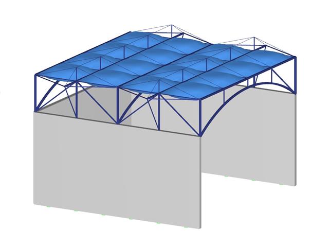 Toiture à coussins gonflables en ETFE
